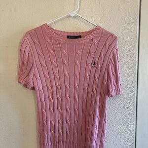 Polo Ralph Lauren Pink Cable Knit Sweater